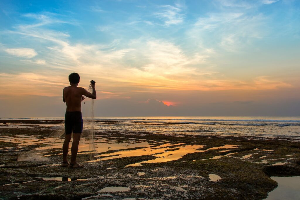 Coucher de soleil Lovina Beach