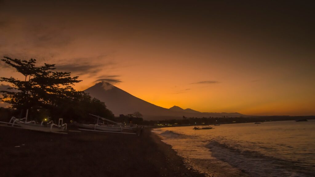 Coucher de soleil à Amed plage